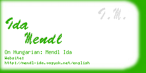 ida mendl business card